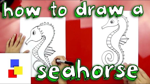 how to draw a seahorse